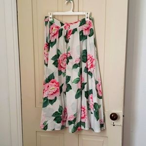 Vintage Floral Peony Maxi Skirt